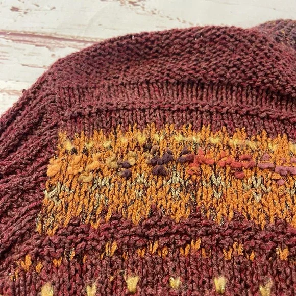 Vintage Sigrid Olsen Sport Cardigan Silk Wool Cable Knit Grandma knitted By Hand - Picture 10 of 12